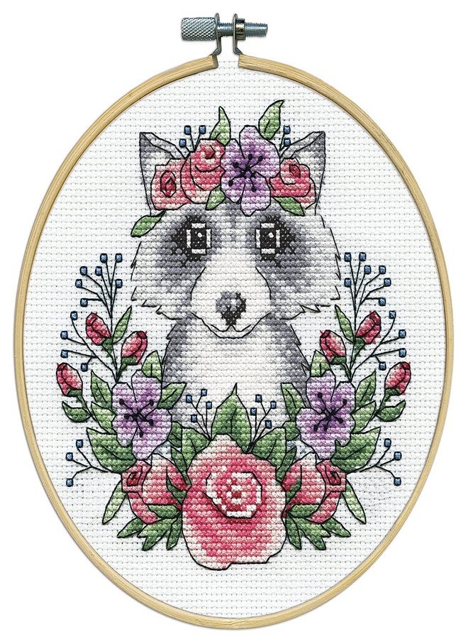 DesignWorks Ink Counted Cross Stitch Racoon - Image 1