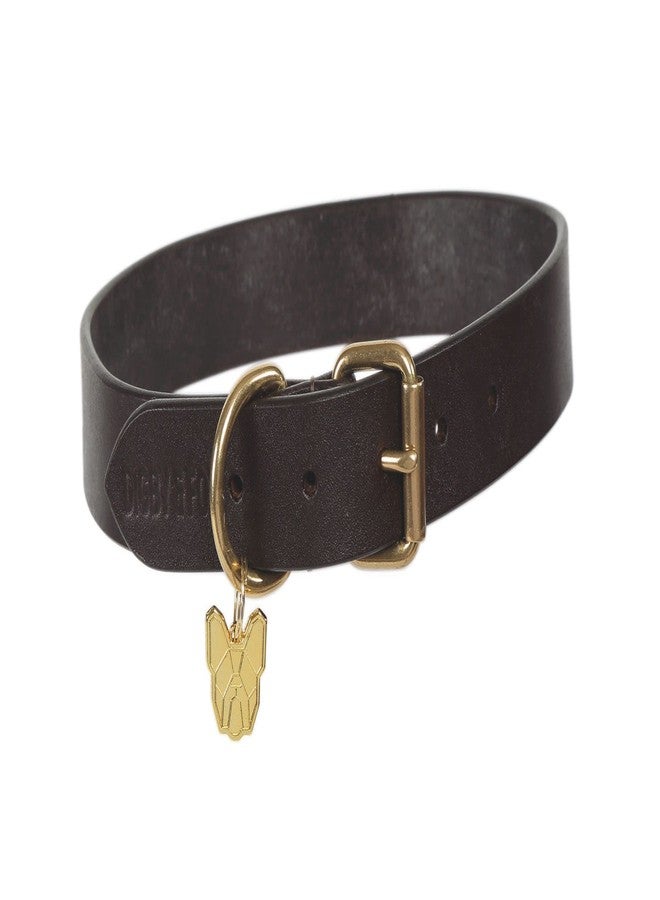 Shires Digby & Fox Flat Leather Dog Collar (XXX-Small, Brown) - Image 1