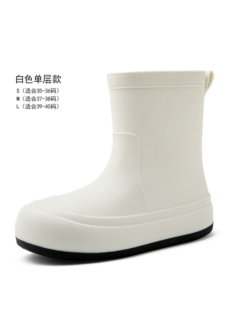 Generic Fashionable Waterproof Anti-Slip Womens Rain Boots White 