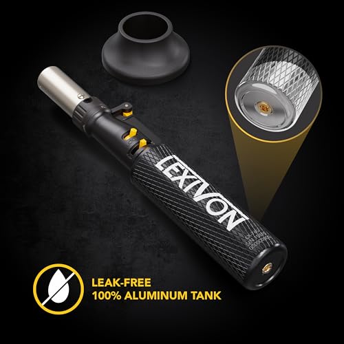 LEXIVON موقد ليتشيون بيوتان، ولاعة قابلة لإعادة التعبئة مع لهب قابل للتعديل وخزان ألومنيوم احترافي | مثالي للحام ومهام المطبخ (LX-760) - Image 2