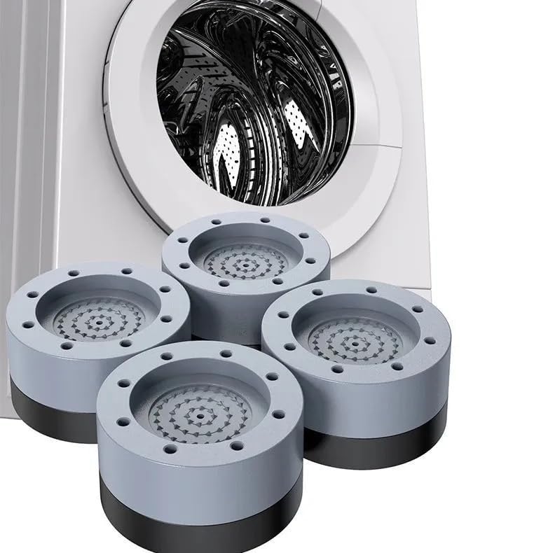 Glitzn AntiVibration Pads for Washing Machine Feet Pads Shock Absorber Machine Rubber Pads Washing Machine Anti Vibration Pad with Tread Grip 4 Pieces Round Shape - Image 4