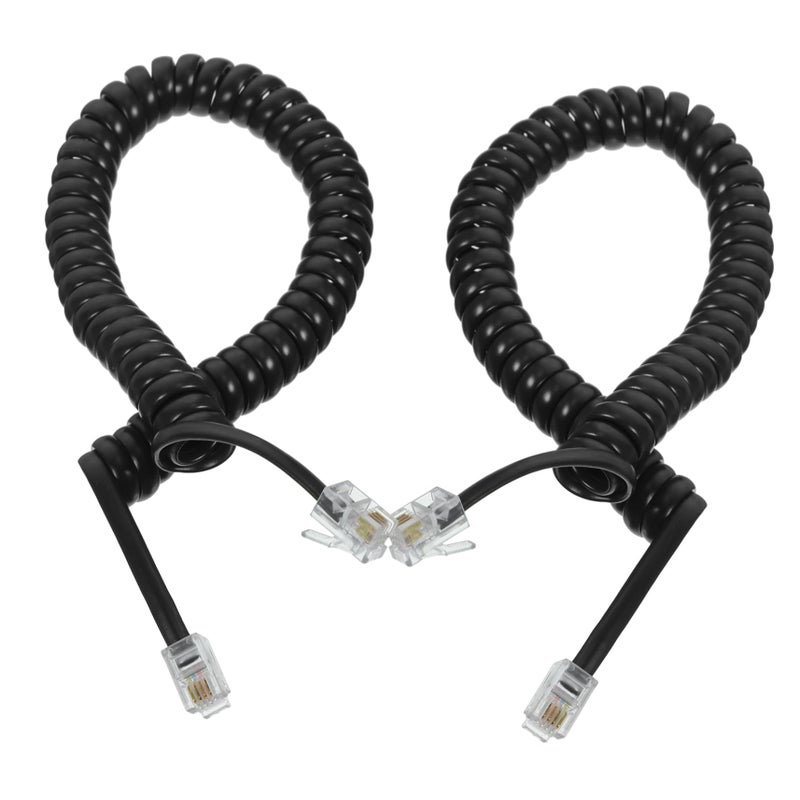 Retractable Coiled Telephone Cord For Landline 2 Pack Sturdy Material - Image 2
