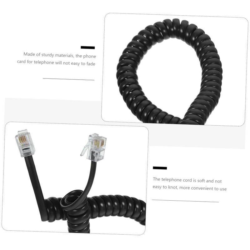 Retractable Coiled Telephone Cord For Landline 2 Pack Sturdy Material - Image 3