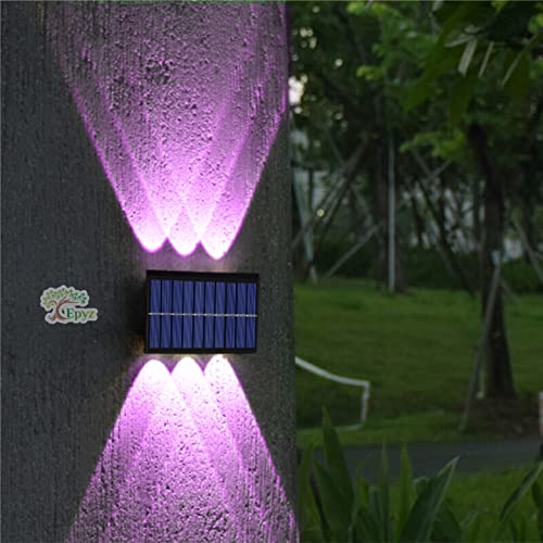 Epyz Solar Wall Light Outdoor UP & Down Waterproof Garden Decoration Wall Lamps Step Street Small Night Lamp Garden Lighting Fence Courtyard Decor 6 LED [ Multicolor, Pack of 1 ] - Image 2