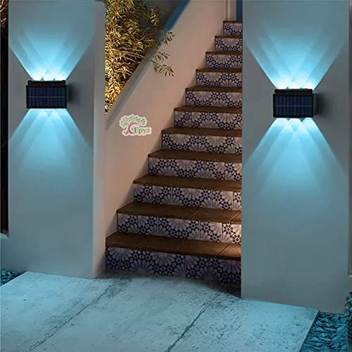 Epyz Solar Wall Light Outdoor UP & Down Waterproof Garden Decoration Wall Lamps Step Street Small Night Lamp Garden Lighting Fence Courtyard Decor 6 LED [ Multicolor, Pack of 1 ] - Image 4