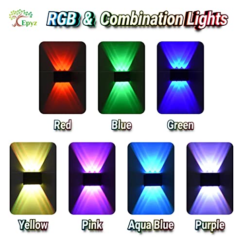 Epyz Solar Wall Light Outdoor UP & Down Waterproof Garden Decoration Wall Lamps Step Street Small Night Lamp Garden Lighting Fence Courtyard Decor 6 LED [ Multicolor, Pack of 1 ] - Image 3