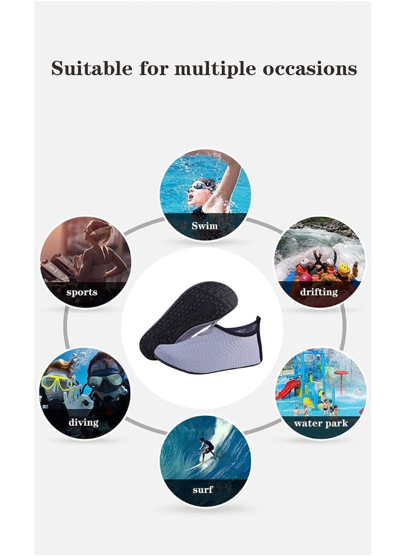 NIBEMINENT Women and Mens Beach Shoes，Water Shoes,Swimming and Water Games Shoe,Bare foot Quick Dry Aqua Shoes - Image 2