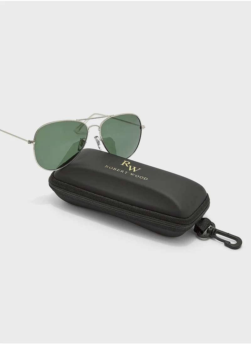 Robert Wood Polarized Aviator Sunglasses