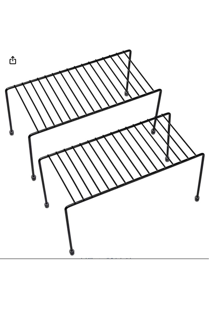 eBasket (2 pieces) black kitchen dish storage rack - Image 1