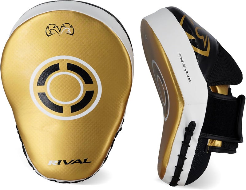 RIVAL Boxing RPM7 Fitness Plus Punch Mitts - Curved Striking Surface, Hook and Loop Wrist, Ergonomic Fit, and Padded Finger Protector - Image 2