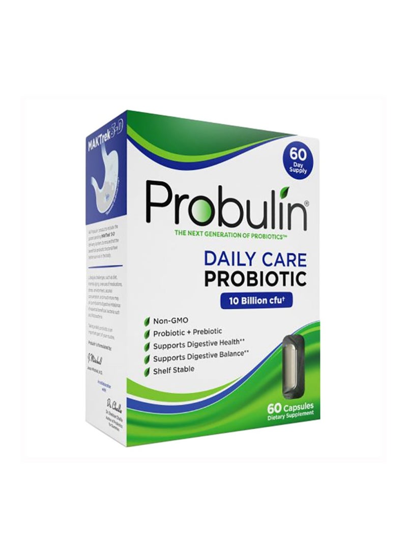 Probulin Daily Care Probiotic 10 Billion Cfu Capsules For Digestive Health Pack Of 60'S 
