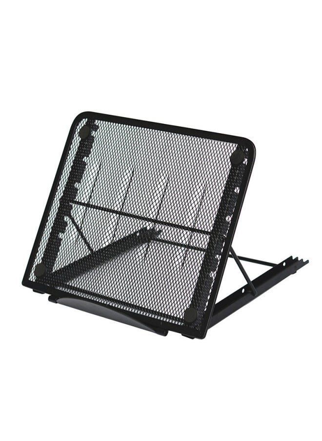 Generic - Spot Metal Laptop Stand Bracket Base Adjustable Tablet Laptop Stand-Color:Black - Image 1