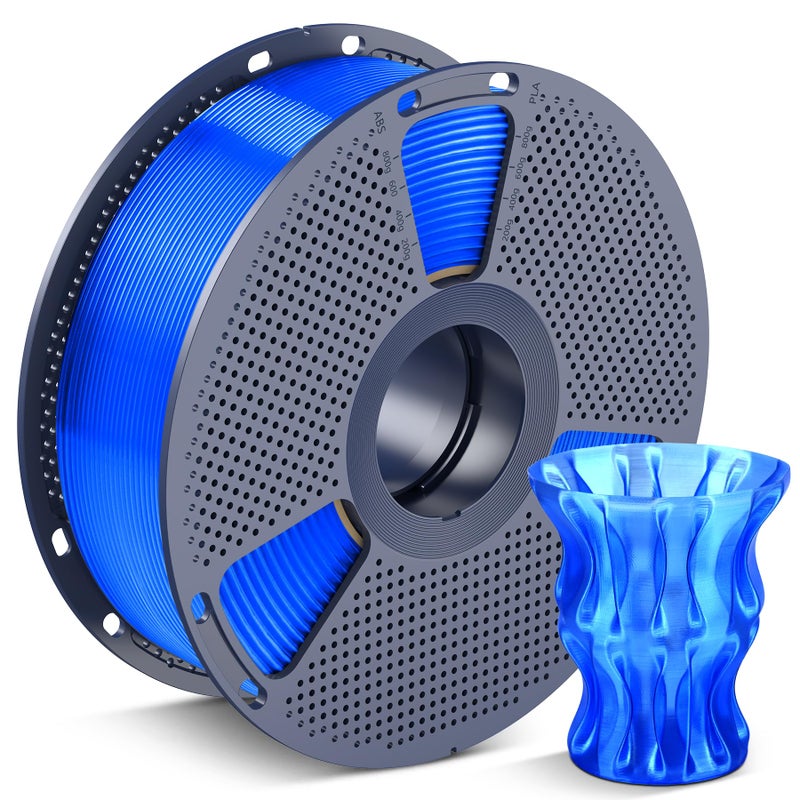 SUNLU 3D Printer Filament, Neatly Wound PLA Filament 1.75 mm, Dimensional Accuracy +/- 0.02mm, Fit Most FDM 3D Printers, 1kg Spool (2.2lbs), 330 Meters, Transparent 3D Printing Filament, Clear Blue - Image 1