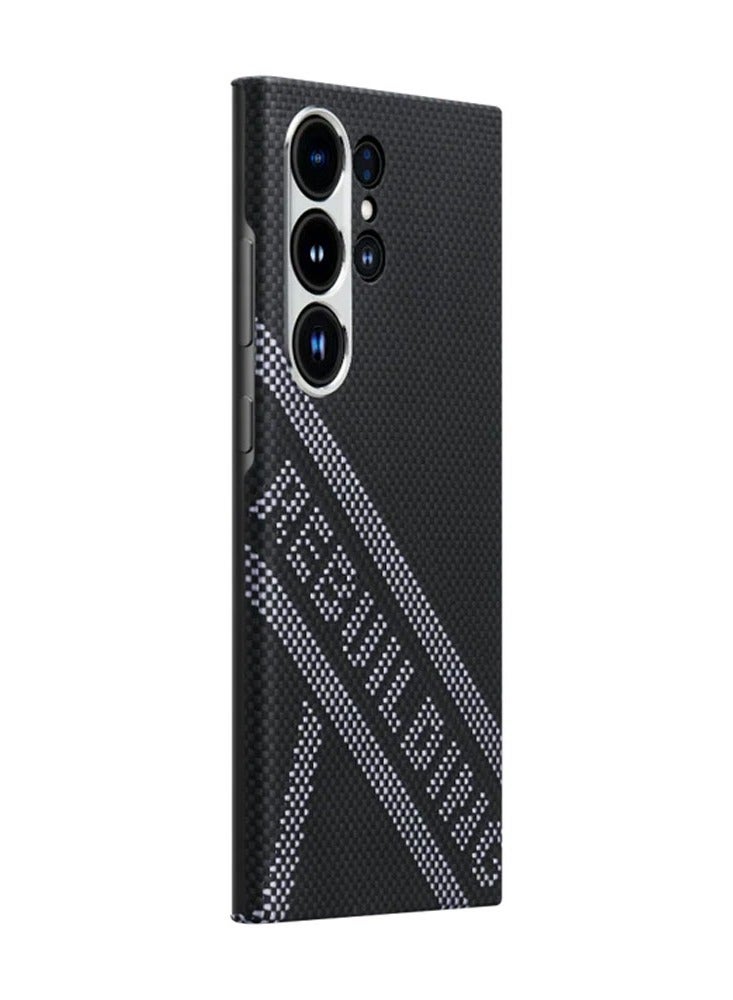 PITAKA PITAKA for S24 Ultra Case 6.8 Inch Compatible with MagSafe, Slim & Light Samsung Galaxy S24 Ultra Case, 1500D Aramid Fiber Made Tactile Woven Case Re-TROS Edition - Rebuilding  - Image 2