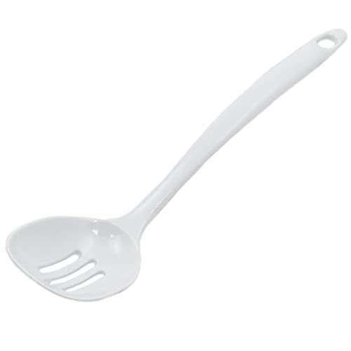Chef Craft Basic Melamine Slotted Spoon 1125 inch White