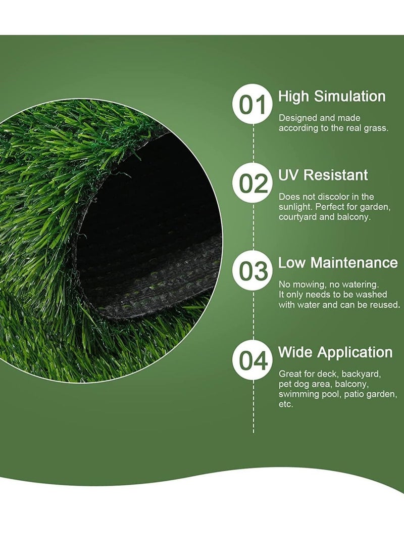 Artificial Grass - Mutifunction Dog Pee Grass Folding Fake Grass Non Slip Artificial Turf Grass for Dogs with Drainage Holes Easy to Clean Suitable for Indoor Outdoor 1.99m x 1.68m