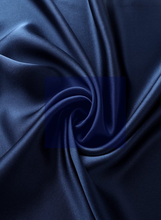 ALASKA BEAR Silk Pillowcase Envelope Closure, 22 Momme 100 Percent Mulberry Silk Pillow Slip Foldover Design, Washable and NO Zipper, Queen(1, Navy) - Image 3