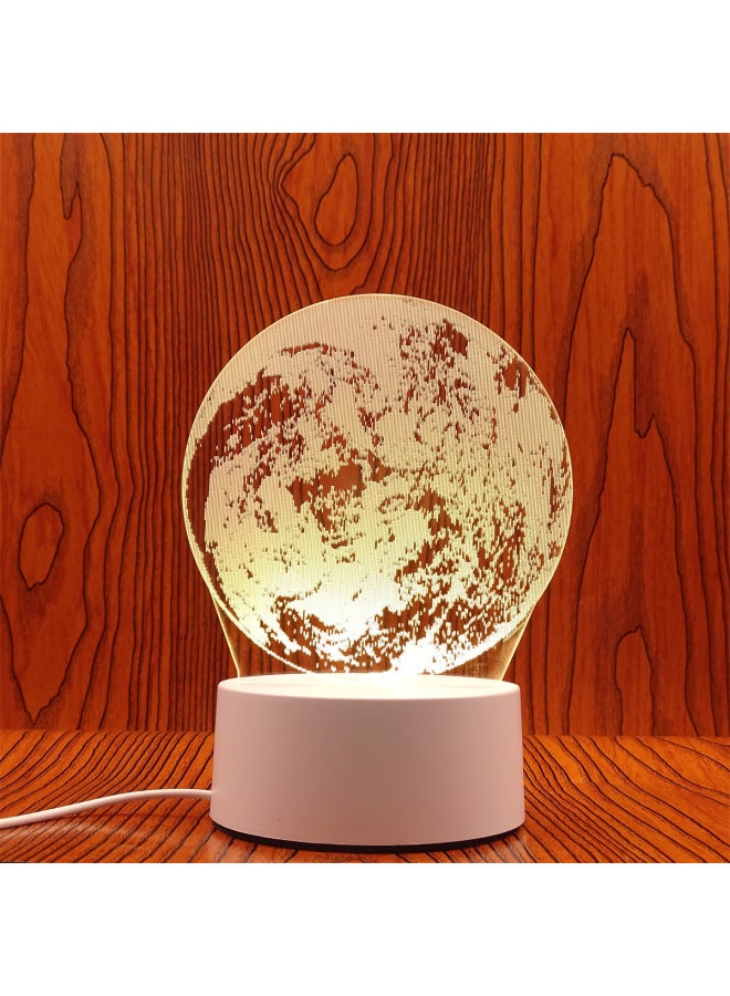 Swan Night Light Plug USB Bedside Lamp Creative Girl Cartoon 3D Table Lamp Bedroom LED Gift Lamp-Color:Moon-Dimensions:USB Charging Touch 7 Color (with Lithium Battery)  - Image 1