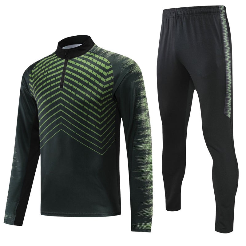 Football Training Clothing Long-Sleeved Pullover Half-Zipper Jacket Children'S Adult Team Clothing Winter Training Suit Jersey Men'S Dress - Image 4