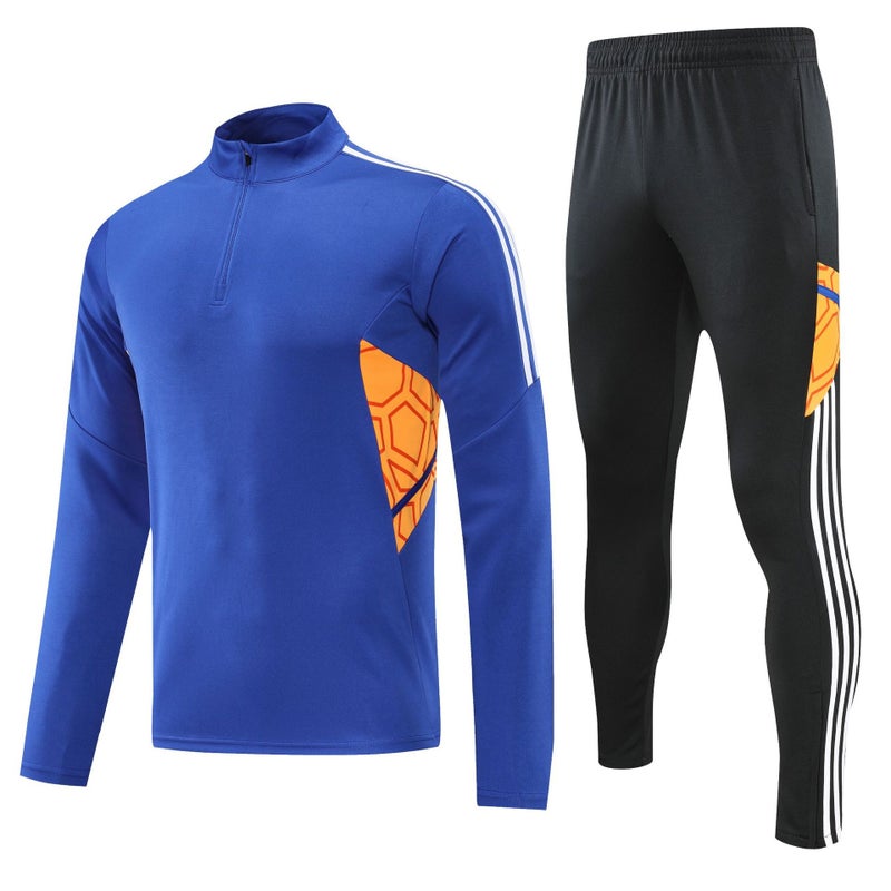 Football Training Clothing Long-Sleeved Pullover Half-Zipper Jacket Children'S Adult Team Clothing Winter Training Suit Jersey Men'S Dress - Image 1