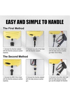 Y&D High Pressure Washer Gun 4000 PSI,M22 14mm and Karcher High-Pressure Hose Quick Connect Connector,5 1/4 inch Quick-Connect Nozzles for Car Cleaning Tool  - Image 3