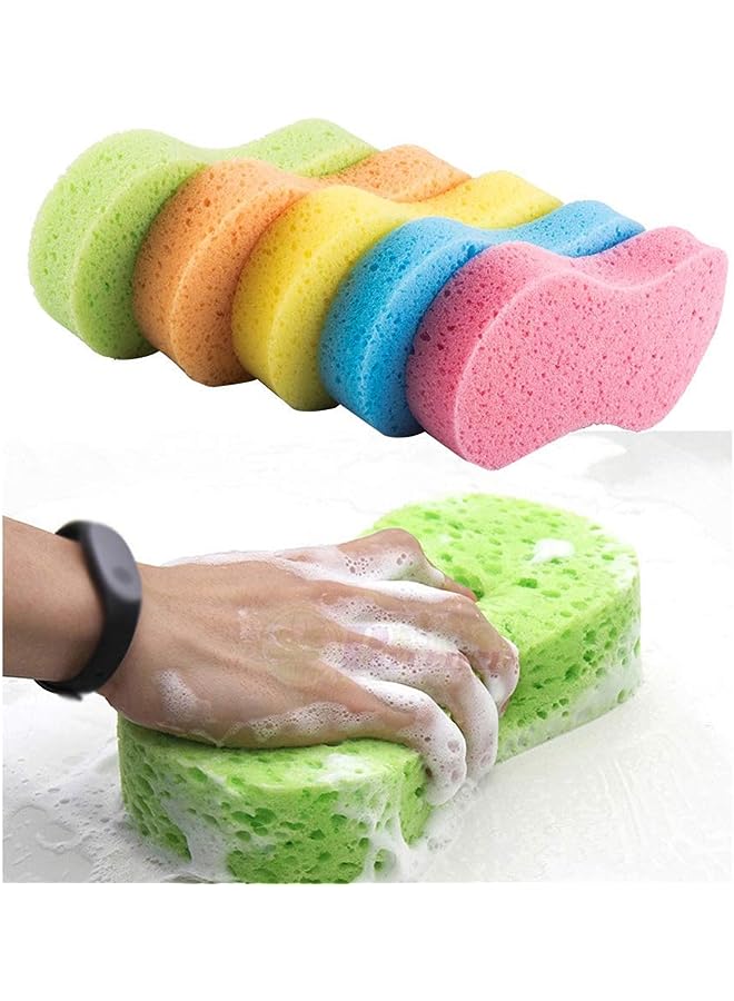 PROMASS Pcs Honeycomb Structure Compression Sponge Fiber Motorcycle Car wash Cleaning Sponge Pad Easy to foam for Car/Furniture/glass/floor Cleaning color(Random) - Image 1