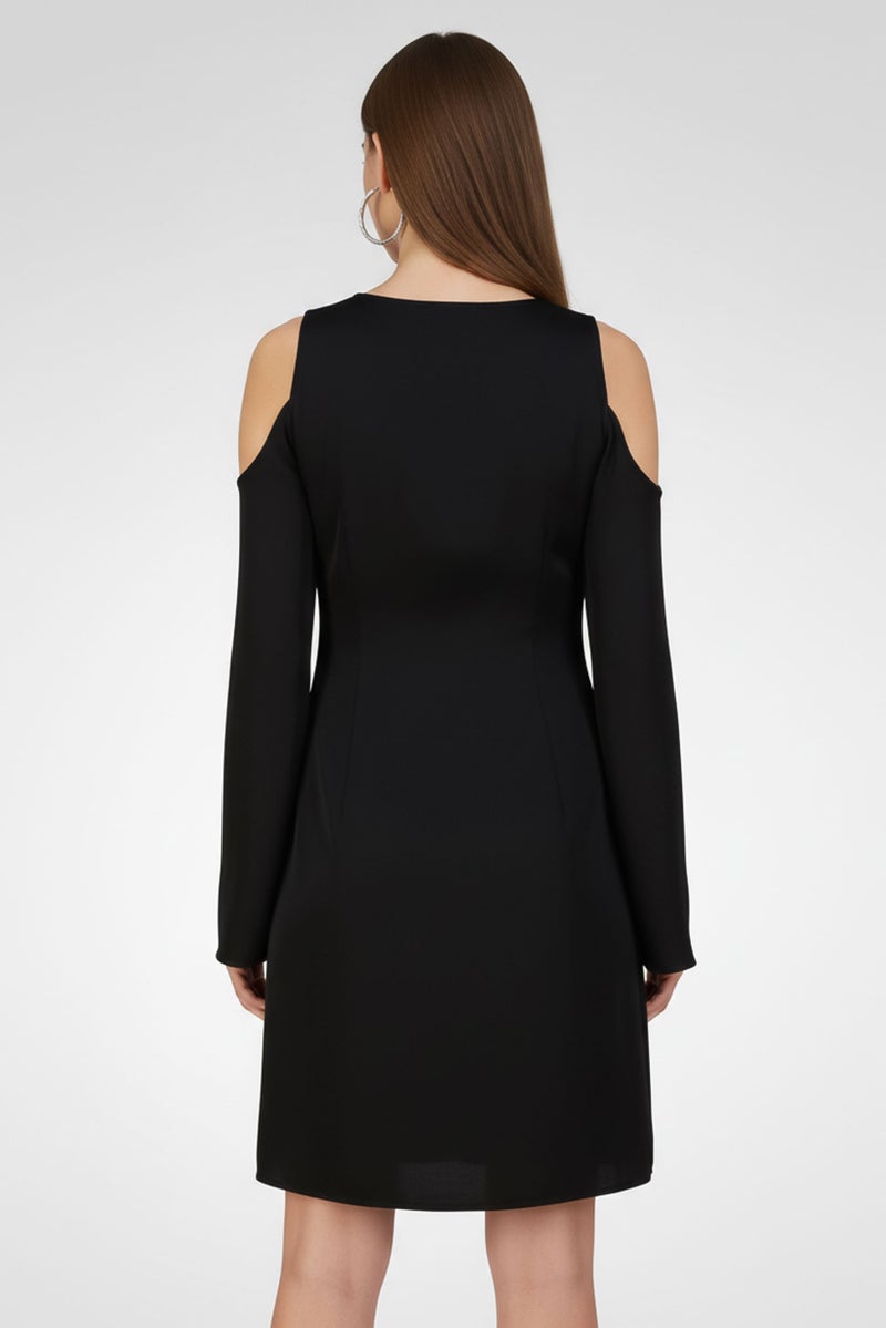 NA-KD Women Plain Mini Dress, Black - Image 4