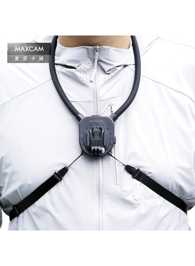 Maxcam/Maisikamu Rotating Neck Strap For Smartphones, Chest Mount For First-Person Perspective Shooting, Vlog, Outdoor Fishing, Cycling, Sports Camera Neck Strap - Image 1