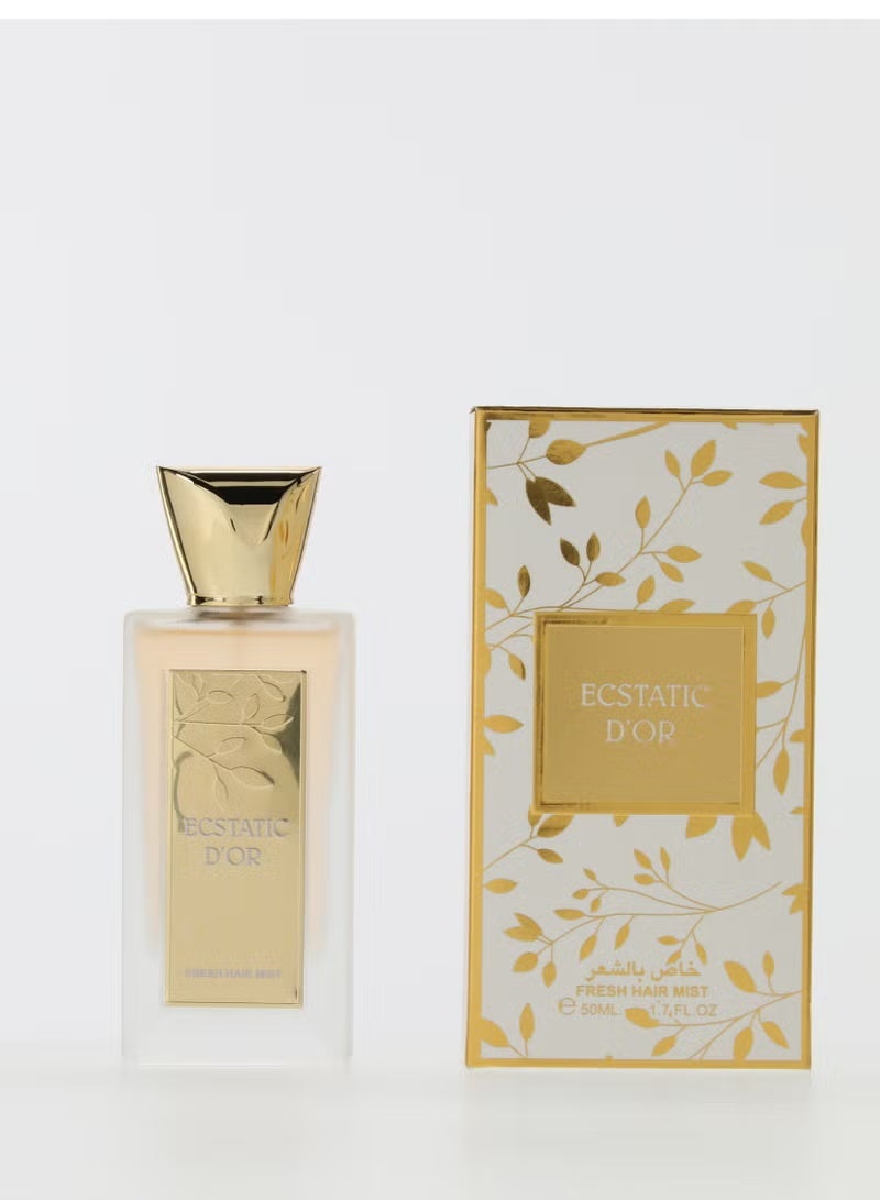 ECSTATIC D'OR Fresh Hair Mist for Women – 50ml – Luxurious Blend of Amber, Patchouli, Musk & Jasmine - Image 1