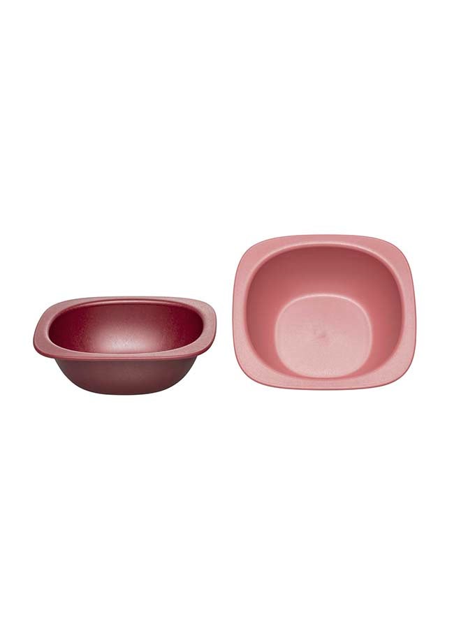 nip Toddler Feeding Bowl, Stackable, Extra-Light And Ergonomic, Break-Proof, Microwave And Dishwasher Friendly, Bio-Based Plastic, Red 2 Pcs - Image 1