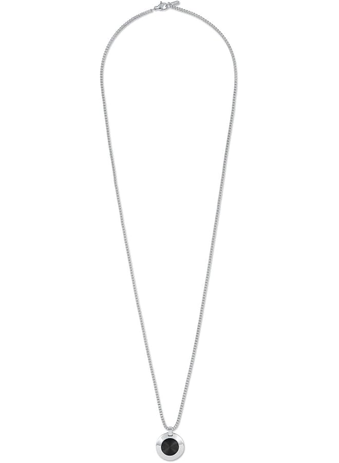 ام في ام تي قلادة أوربت ميداليون من الفولاذ المقاوم للصدأ للرجال، فضية، مقاس واحد 28200167 - Image 1