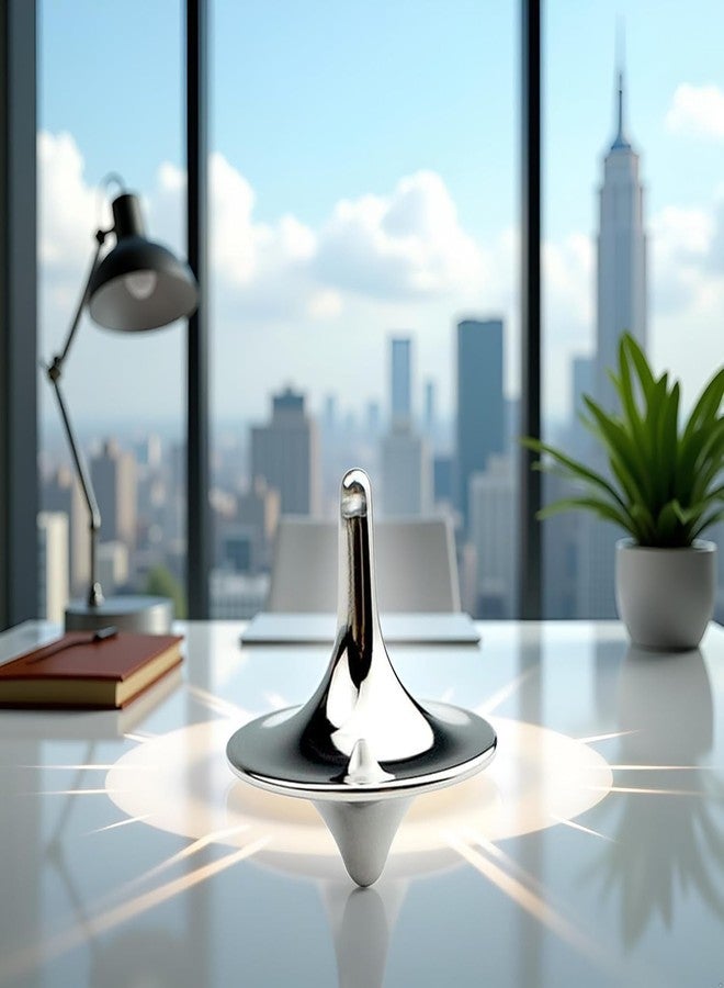 Kryoflare Precision Metal Spinning Top, Zinc Alloy Balance Gyro, Vintage Totem Design, Portable Desktop Ornament - Image 3