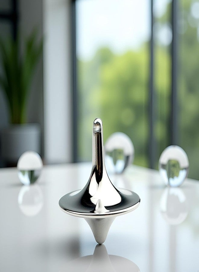 Kryoflare Precision Metal Spinning Top, Zinc Alloy Balance Gyro, Vintage Totem Design, Portable Desktop Ornament - Image 4