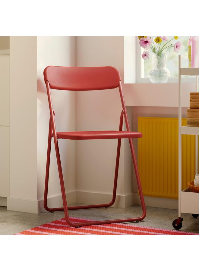 Zaboon Folding Chair, Red - Image 3