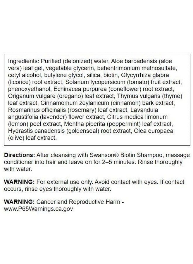 SWANSON Biotin Conditioner With Silica 8 Fl Ounce (237 Ml) Liquid - Image 3
