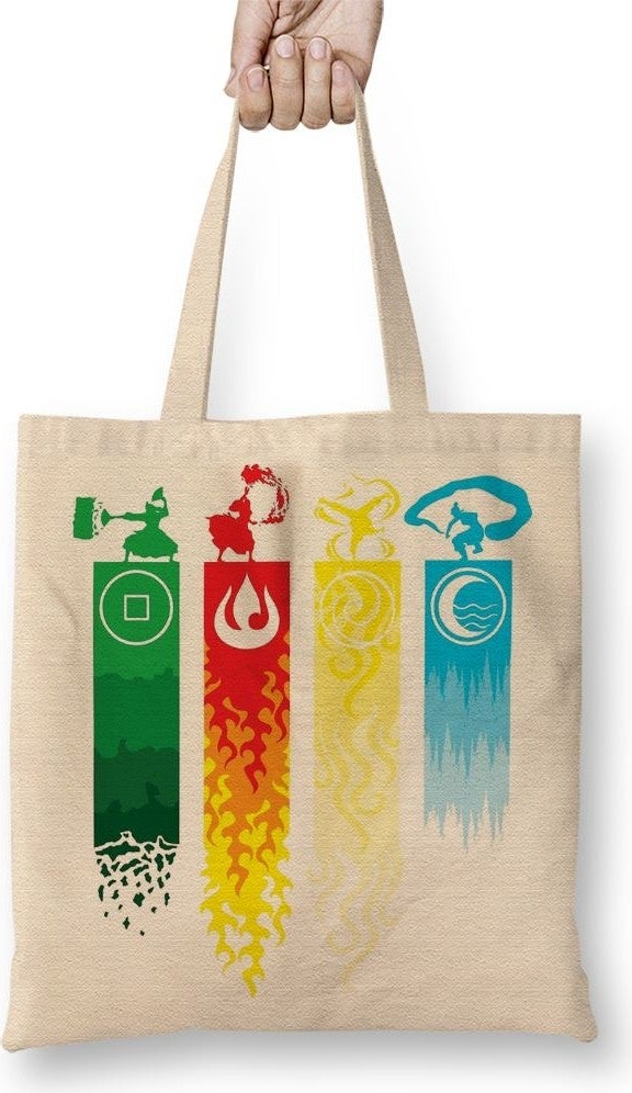 Baskı Dükkanı Print Shop Avatar The Last Airbender Anime Tote Bag Long Handle 