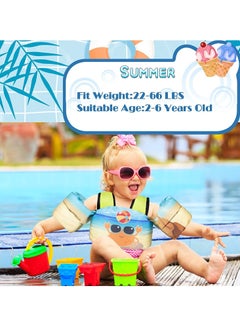 كول بيبي ستايل سترة سباحة للأطفال من COOLBABY للأطفال لتعلم السباحة والتدريب على السباحة آمنة للأطفال من أجل 2 3 4 5 6 سنوات من عمر أجنحة ذراع الطفل (10-30 كجم)  - Image 3