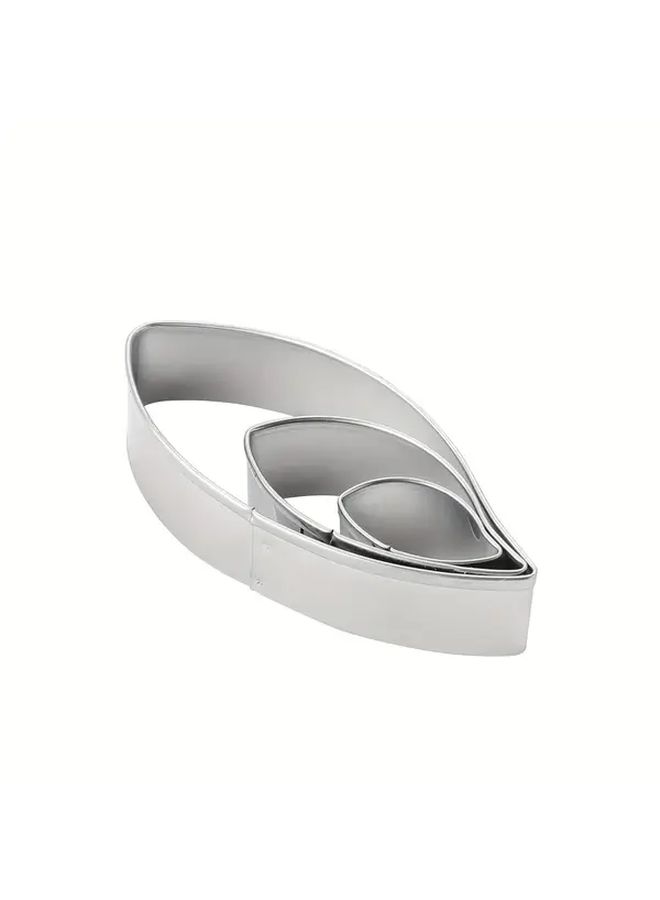 Leaf Fondant Mold 3pcs Stainless Steel Cake Tool Set - Image 4