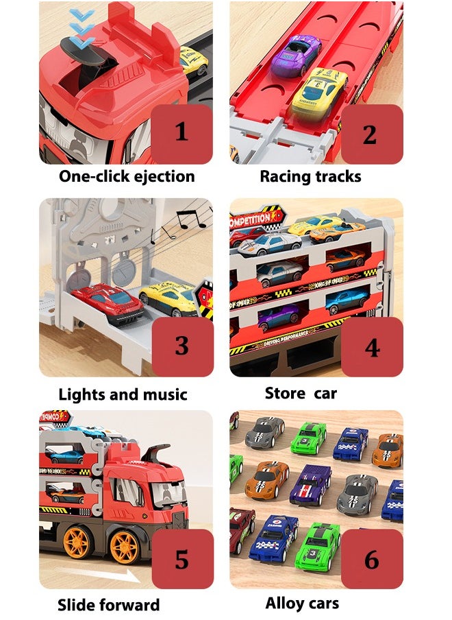 Folding truck children's toy set Truck race track kids toys Folding and transforming toy truck Sliding track car parking lot toys Foldable 3-layer rail truck Storage racing toy set With 8 race cars - pzsku/ZCFECECF6ED46DFA8E4A2Z/45/_/1740973771/76870243-3e5a-49d7-8763-bedd4dfa8997