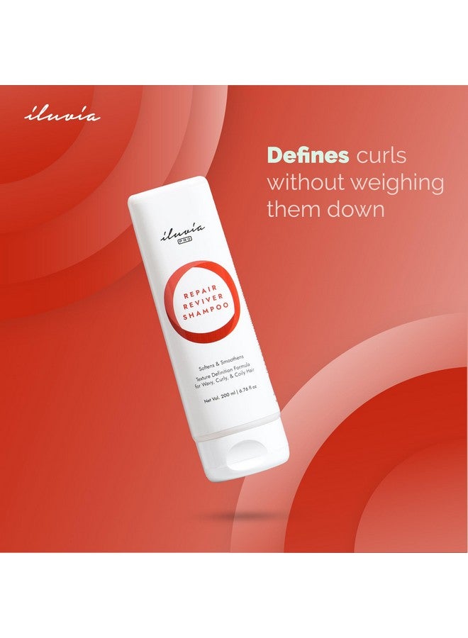 iluvia Curly & Wavy Hair Repair Reviver Shampoo For Natural Definition Sulphate Paraben Free 200Ml (Shampoo200) - Image 4