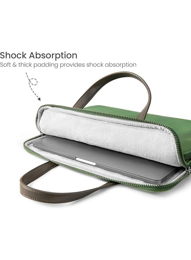 Tomtoc Versatile-A11 Laptop Handbag for 13–14 Inch Devices – Water-Resistant Slim Briefcase Sleeve with Organized Storage, Shoulder Strap & Soft Padding Eco-Friendly Laptop Bag  - Image 3