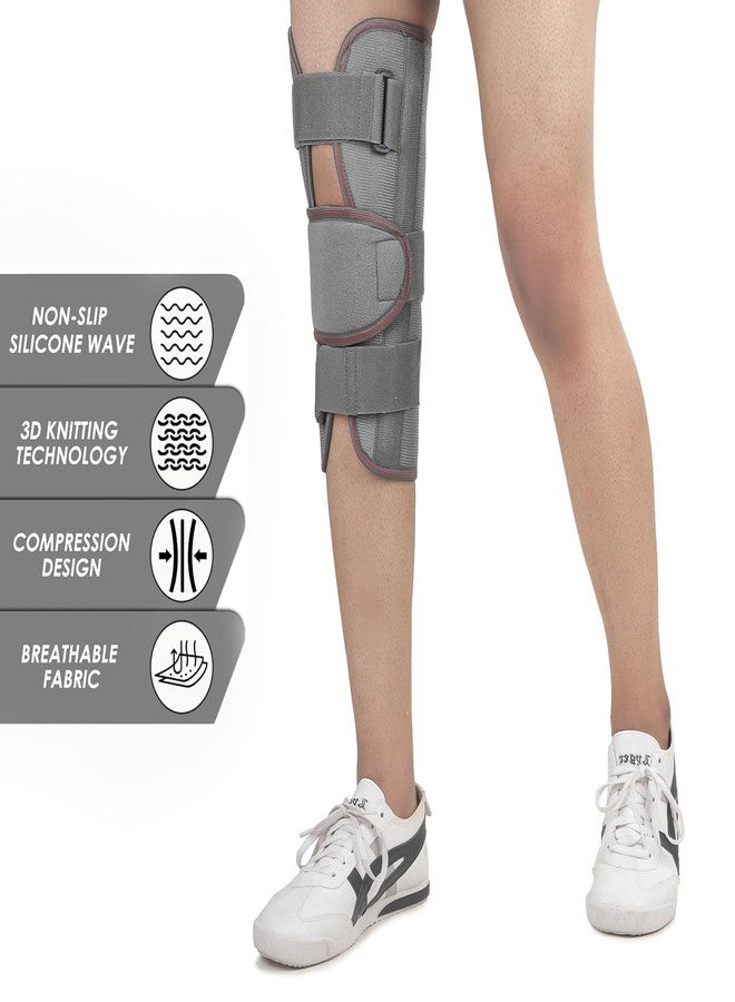 KUDIZE Short Knee Immobilizer Brace | Knee Support for Knee & Joint Pain, Dislocation Injuries for Men & Women (MEDIUM) - Image 4