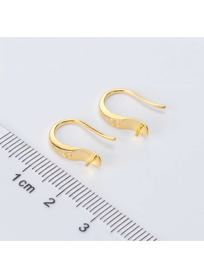 لُمعان  أقراط لؤلؤية مطلية بالذهب عيار 18 قيراط، 8 مم، أقراط أذن، رائعة، صغيرة وأنيقة - Image 5