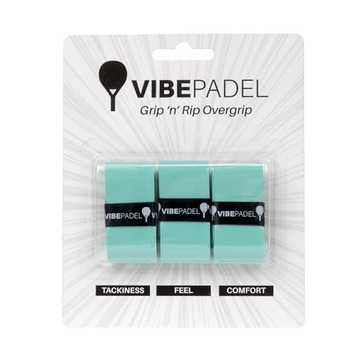 VIBEPADEL | Padel Grip for Tacky Feel | Grip 'n' Rip Padel Overgrip | Padel Racket Grip Tape | Padel, Pickleball, Squash and Badminton Racket Grip Tape | Padel Accessories and Padel Gifts | 3 Pack - Image 1