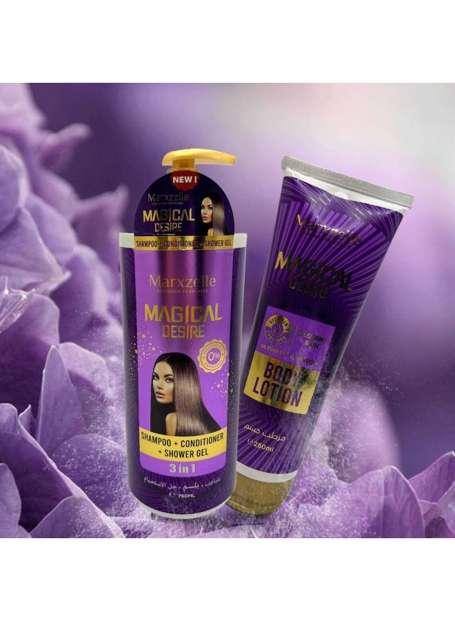 MAGICAL DESIRE (3 IN 1) Shampoo + Conditioner + Shower Gel - 750 ml
