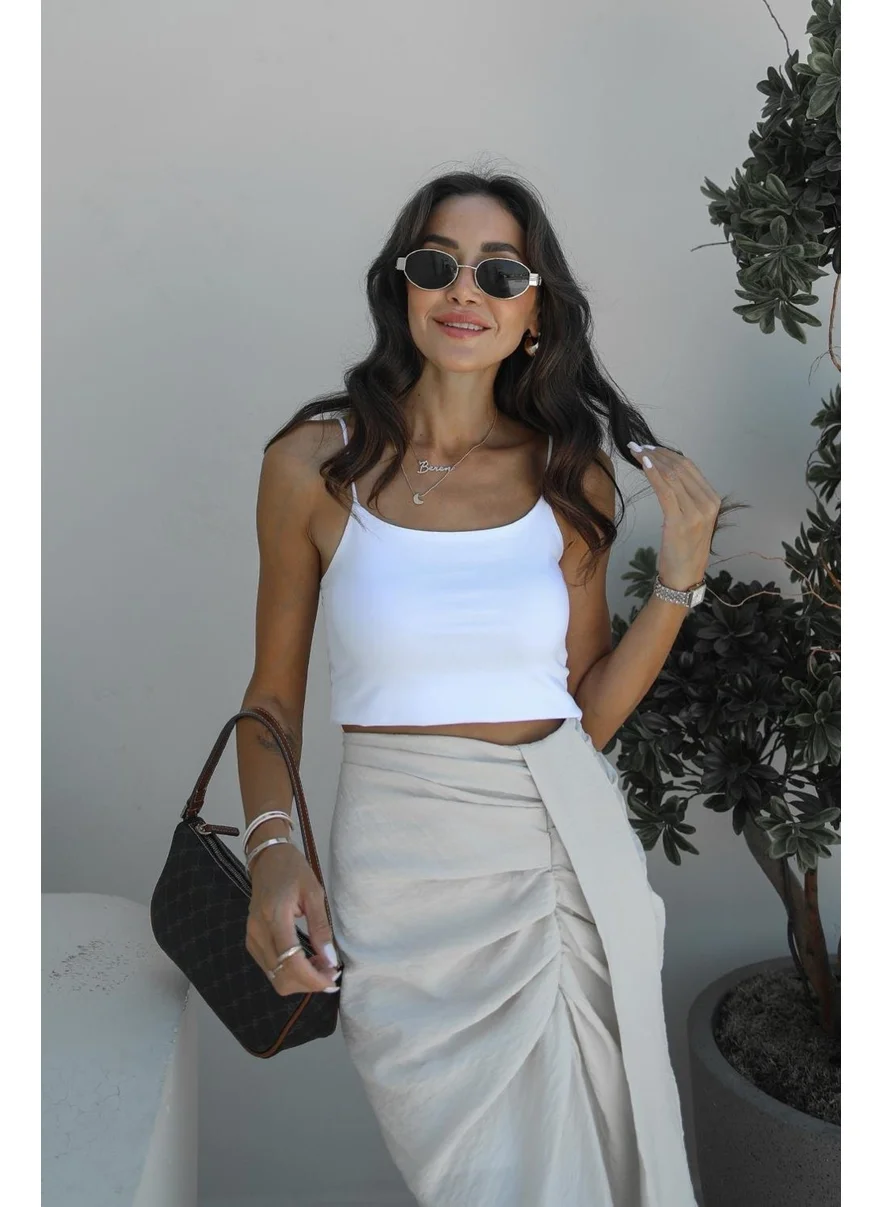 Havoş Havos White Rope Strap Basic Crop
