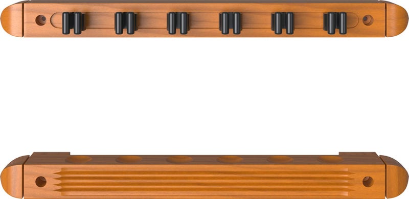 Fat Cat 2-Piece Wall Mounted Hardwood Billiard/Pool Cue Rack, Holds 6 Cues - Image 3