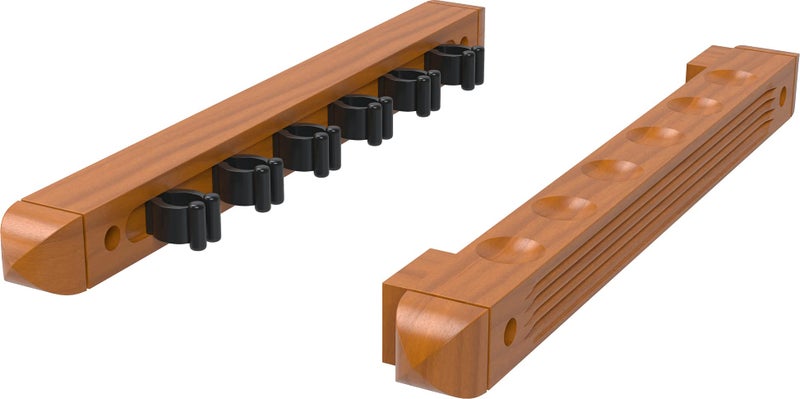 Fat Cat 2-Piece Wall Mounted Hardwood Billiard/Pool Cue Rack, Holds 6 Cues - Image 2