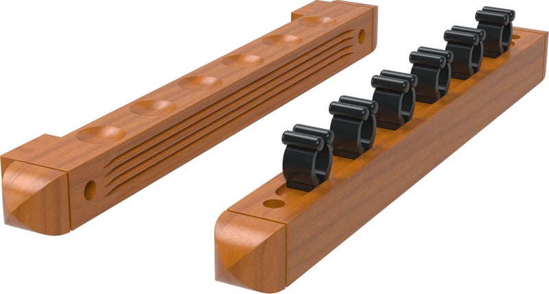 Fat Cat 2-Piece Wall Mounted Hardwood Billiard/Pool Cue Rack, Holds 6 Cues - Image 4