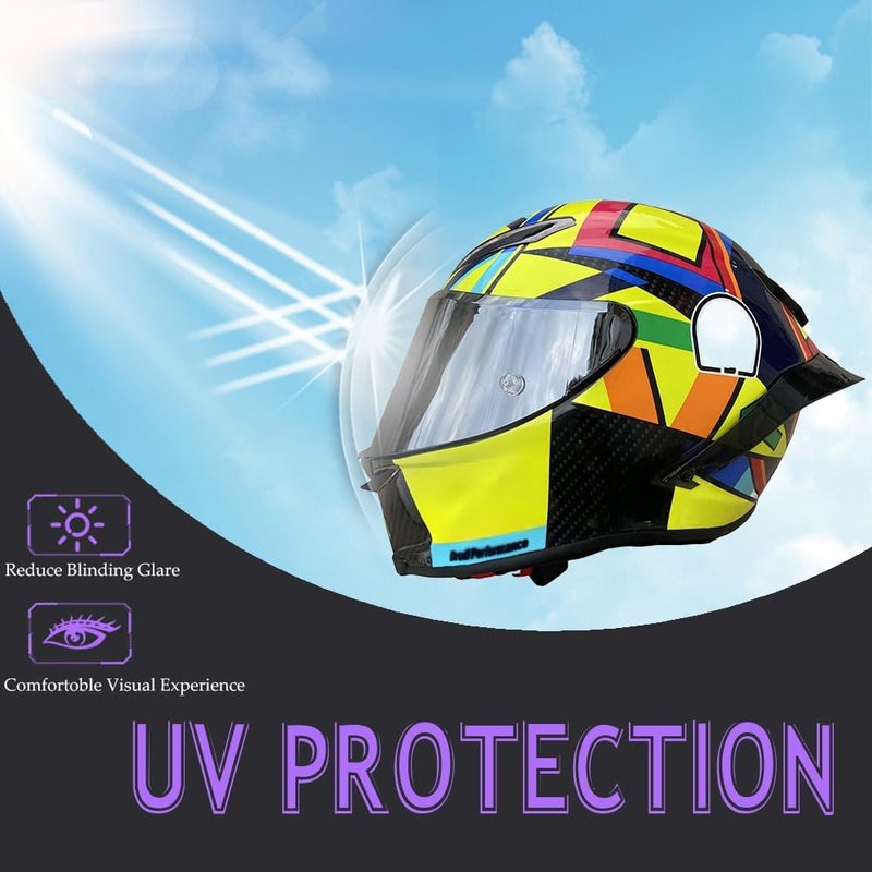 BSTOP Pista GPR Face Shield UV-Protected for AGV Pista GPRR, Pista GPR, Corsa-R Helmet (Silver - Day Use Only) - Image 4